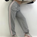 pantalone felpato con polsino grey